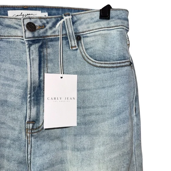 Carly Jeans Brooke Slim Straight Leg Jeans women’s sz 7 Light Wash stretch nwt - Picture 6 of 16